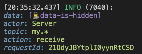 An example that displays anoymous logs
