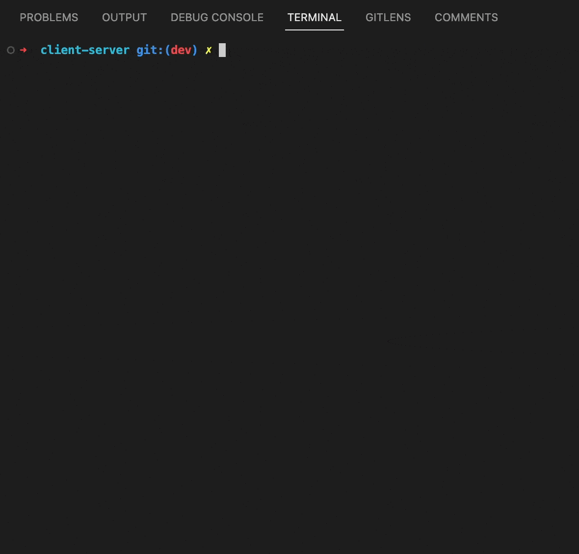 Gif recording of terminal when somebody executes the above code